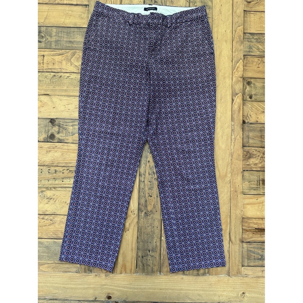 Women's Medallion Print Straight Fit 2 Trousers by Lands' End, Sz: 10 - Picture 6 of 6